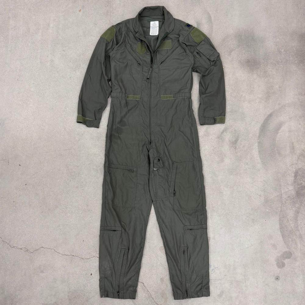 USAF Summer Flight Suit Men 42L Green Nomex FR Aramid Flyers Coveralls CWU-27/P